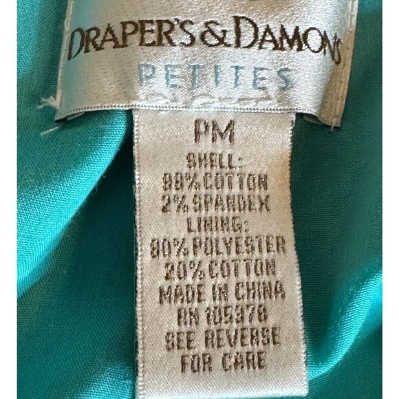 Draper’s & Damon’s Teal  blazer button front jacket embroidered sequin vintage - Picture 6 of 6